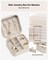 Wedding Bridesmaid Gifts - Valentines Day Gifts for Her - Small Jewelry Travel Organizer, Travel Jewelry Case for Ring, Earring, Necklace, Bracelet - Milky White